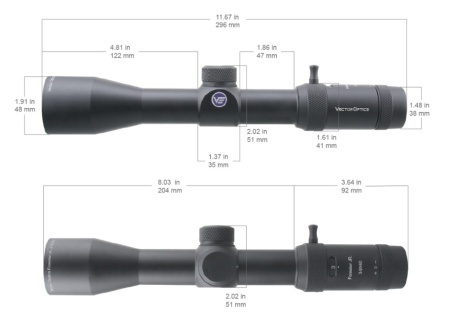 Прицел Vector Forester JR  3-9x40, сетка крест с точкой,  (SCOM-35) (4)