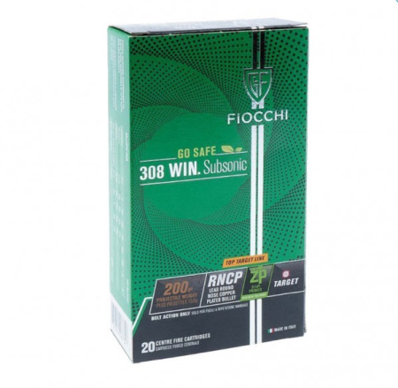 Патрон .308 Fiocchi Subsonic RNCP 200гр.(20)/1шт.