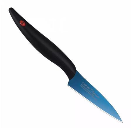 Нож KASUMI кухонный для чистки овощей Titanium 8см голубой /22008B/