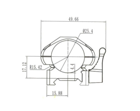 Кольца Nikko Stirling Diamond QR быстросъемные на weaver 25,4 низкие /NSMQR1WL/ (2)